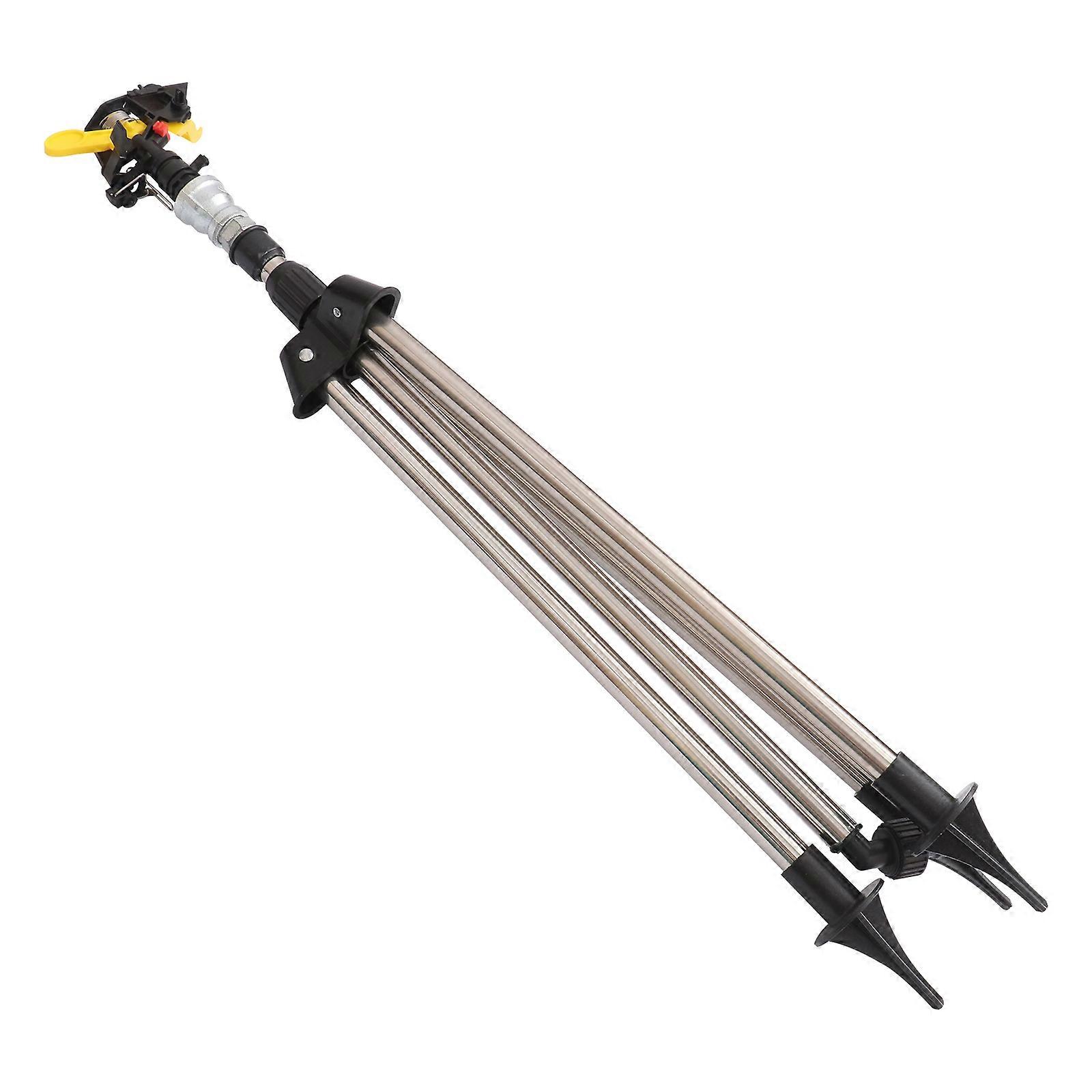1PC Irrigation Sprinkler Tripod Water Adjustable Irrigation Field Tripod Irrigation Spray Head Bracket for Garden Lawn (Black)