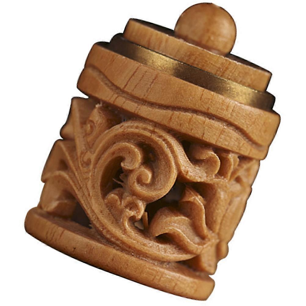 Wooden Aromatherapy Pendant Keychain – Hollow Incense Holder for Essential Oil Beads, Fragrance Diffuser Container for Car & Home Use