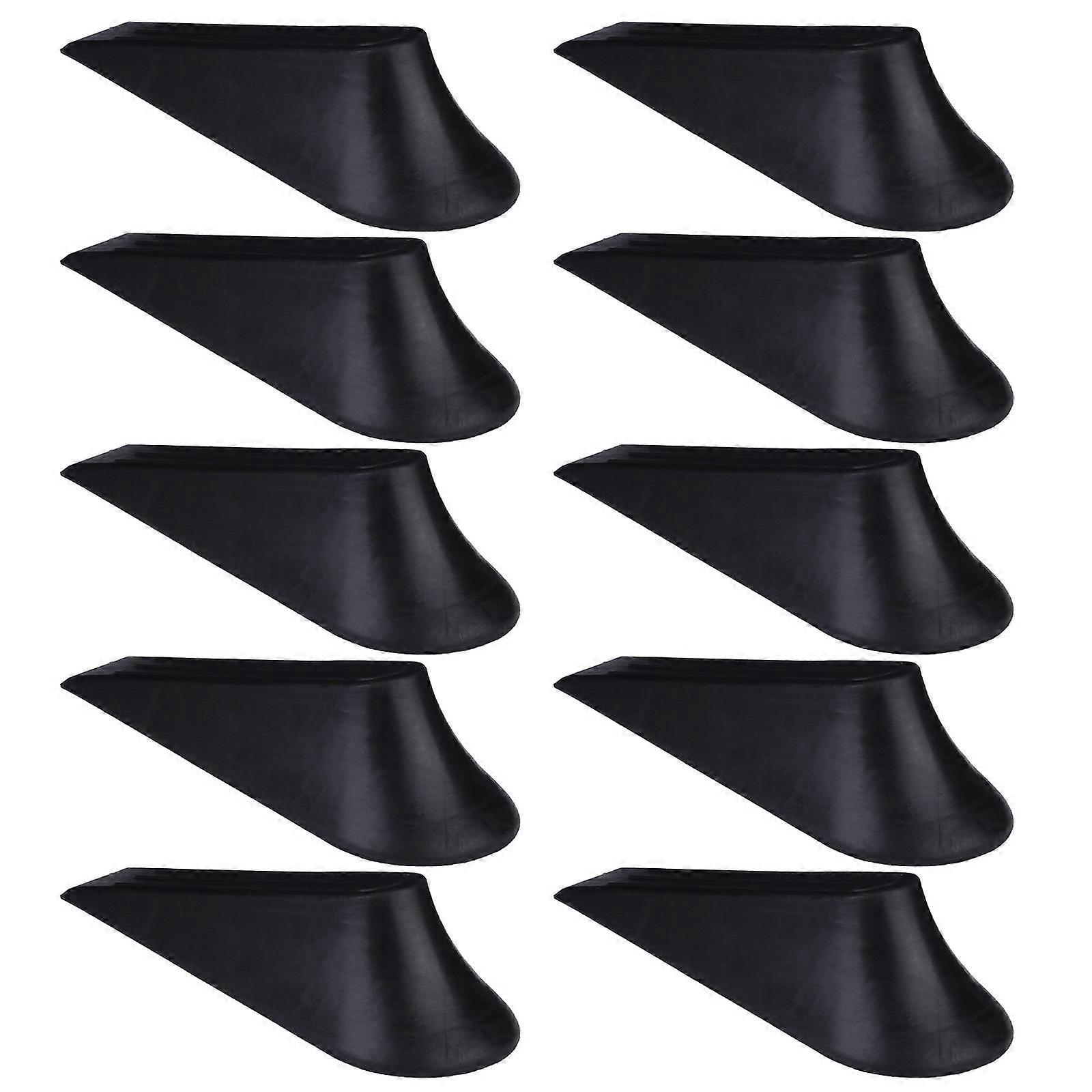 Rubber Door Stop Wedge   Non Slip Safety Protector for Home Use   Fits Carpet and Tiles   Black