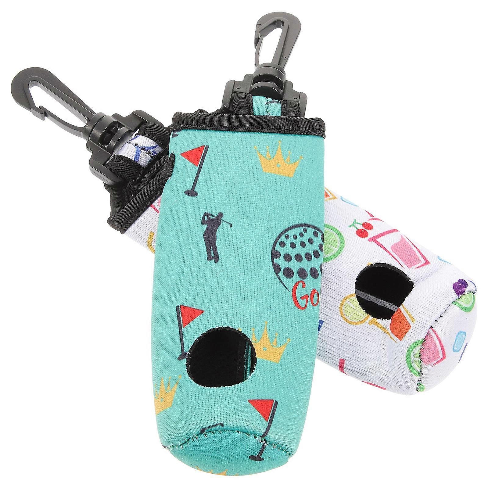 Here's a refined product description for your **2pcs Golf Ball Holder Waist Bag Lightweight Wear Resistant Golf Ball Container For Easy Carrying For