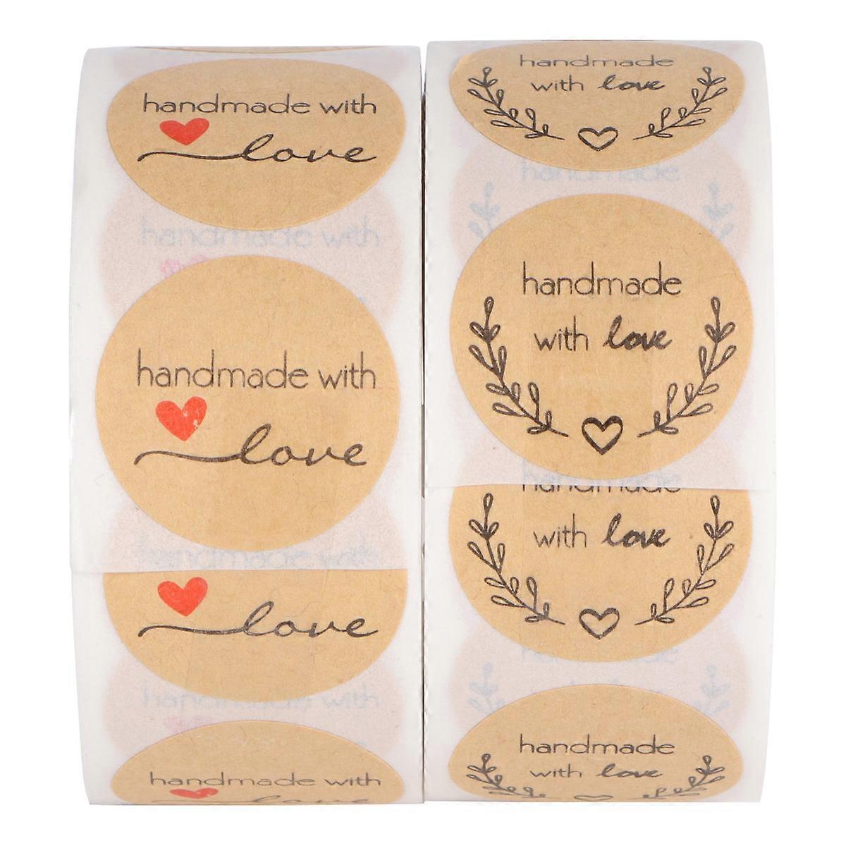 Baking Stickers Small Round Labels Multi Color Kraft Paper Decorative For Baking 2 50x2 50x0 10Cm 1000Pcs