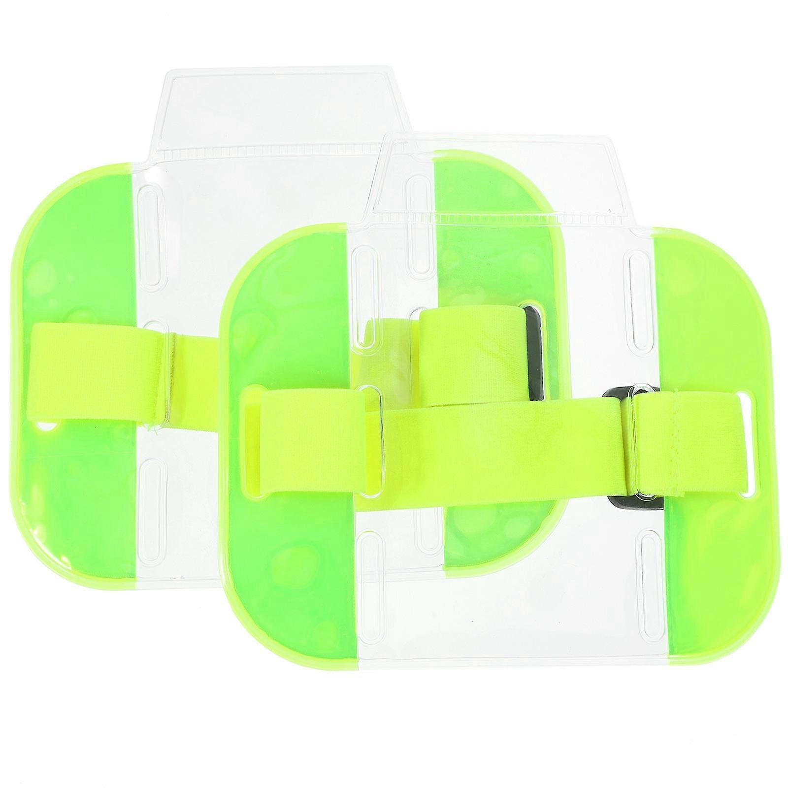 Security Badge Holders Arm Badge Sleeve Id Card Holder Nylon Material 2Pack
