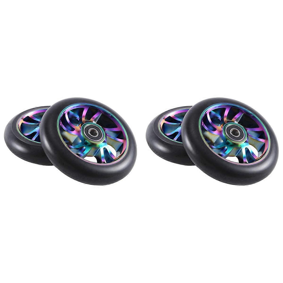 2Pcs 110 mm Colorful Aluminium Stunt Scooter Wheels Scooter Scooter