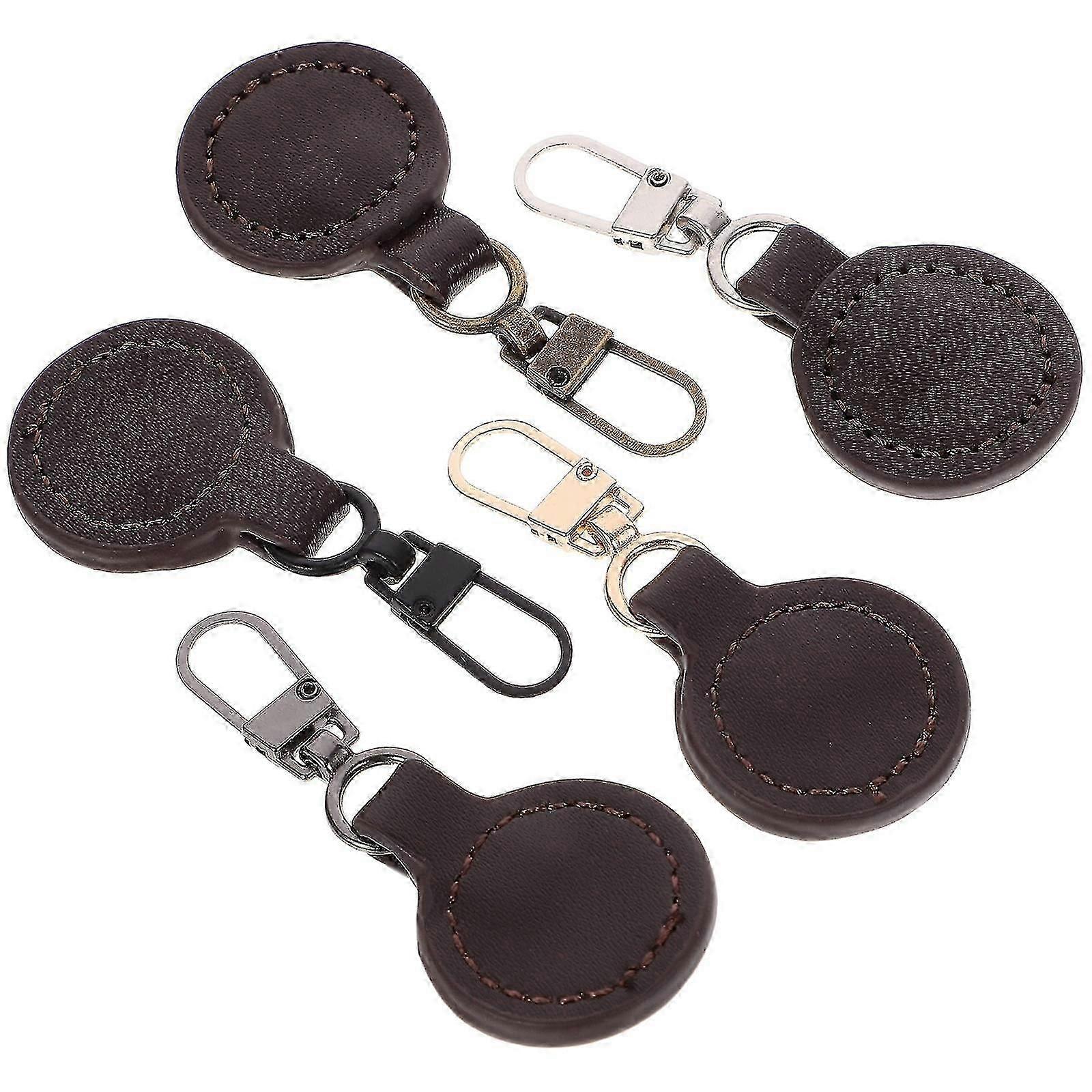 20 Pcs Zipper Pull Slider Replacement Clothing Tags Round Pulls Stop Detachable Alloy