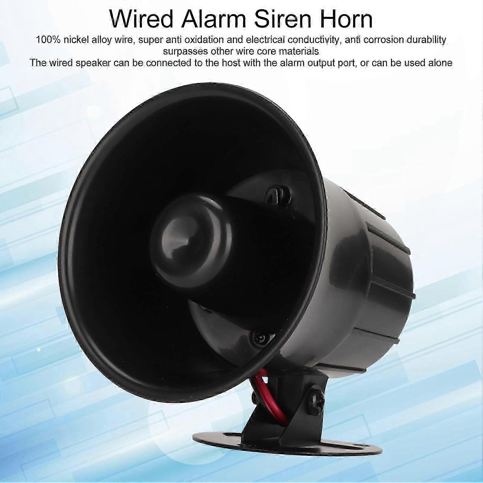 Alarm Siren Speaker, High Decibel Alarm Siren With Adjustable Angle Installation For Enhanced Security, 110Db At Dc 12V, Widely Compatible Alarm