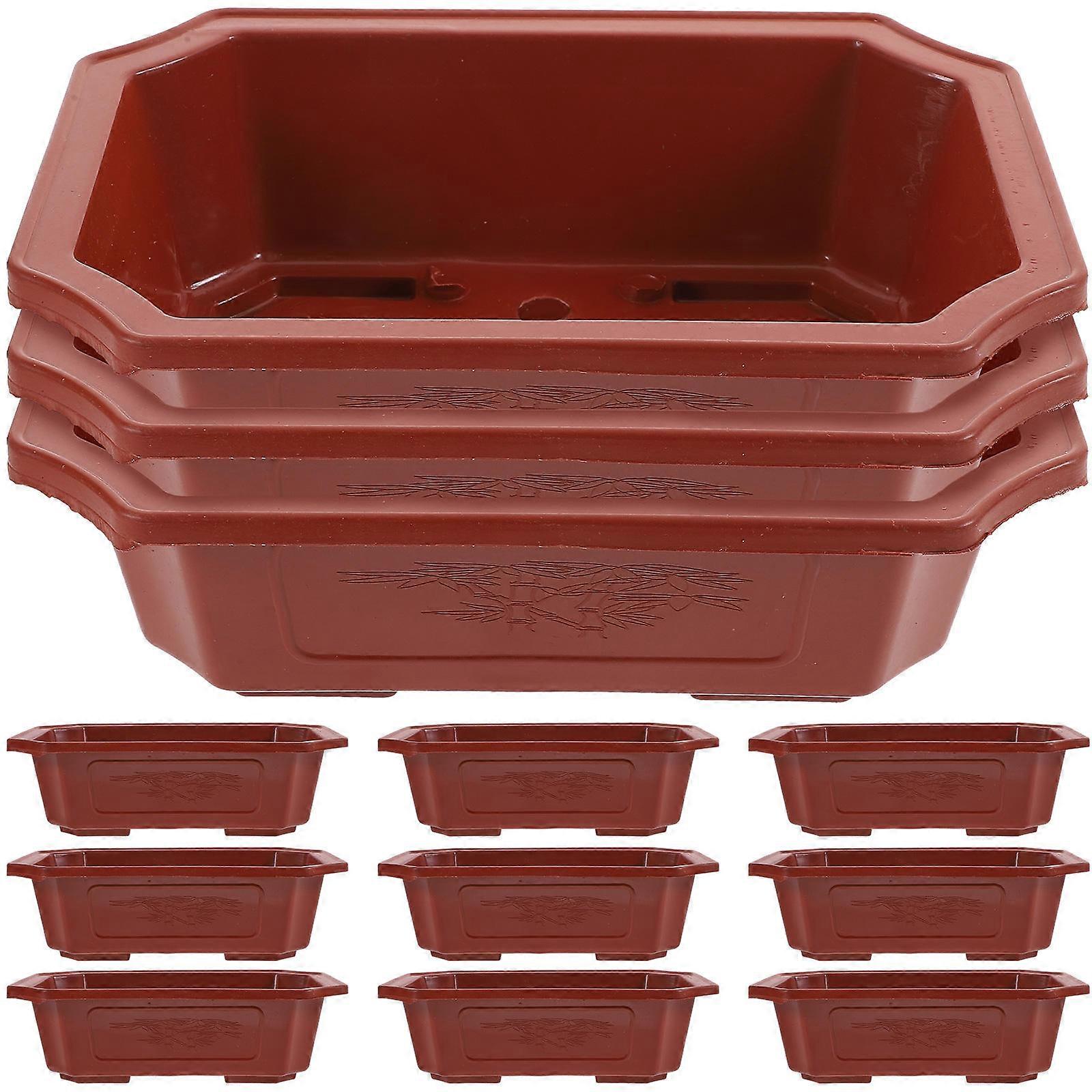 Small Decorative Pot Balcony Plant Container Vertical Gardening Dark .00X17.00X7.00CM Breathable 12Pcs
