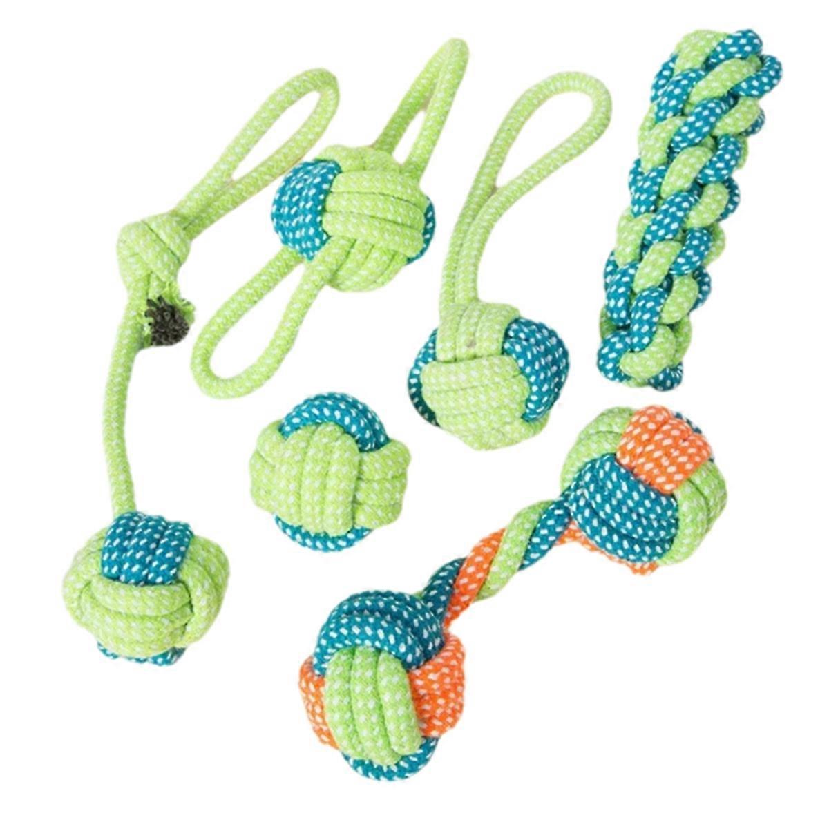 7pcs Dog Chew Toy Bite Rope Knot Cats Dogs to Relieve Boredom Teeth