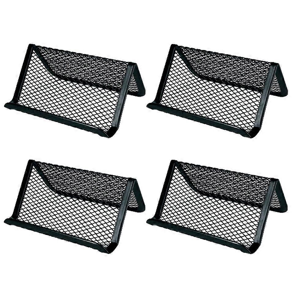 Business Card Holders Mesh Business Cards Display Racks Metal Mesh Storage Racks Office Professionals 4Pcs