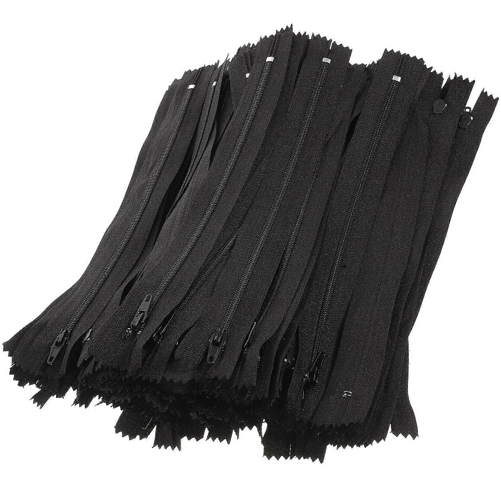 Tailor Nylon Zipper Sewing Supplies for Bags Clothing Crafts 20X2.8cm Smooth Pulling 100Set