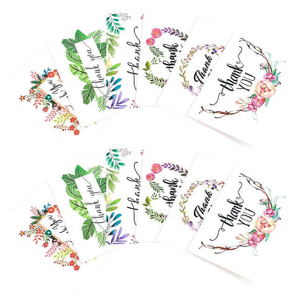 Paper Greeting Cards Gratitude Expression Rectangular Festive Design Thanksgiving 20X15cm 2 Sets