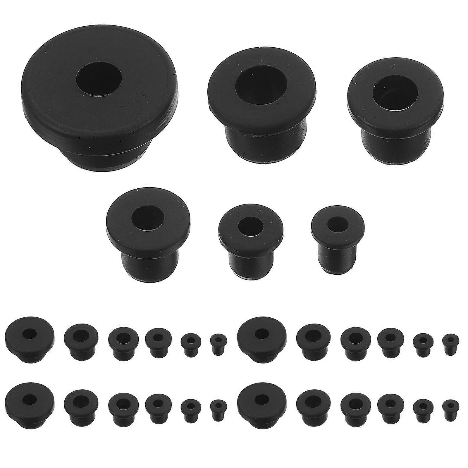 Cable Grommets Rubber T-Shaped Perforated Grommet Plugs for Home Renovation Wire Abrasion Prevention Silicone 100Pcs