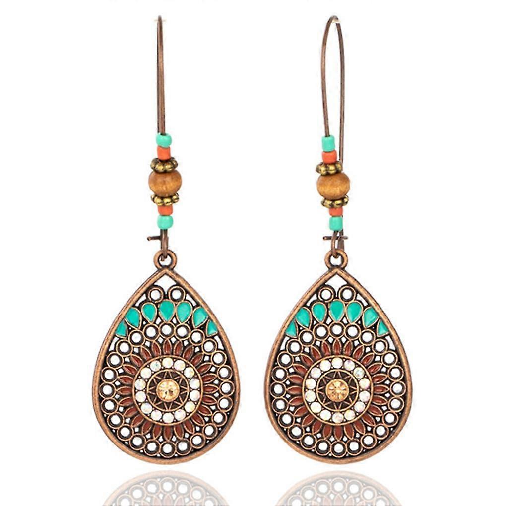 1 Pair Boho Earrings Bohemian Retro Style Waterdrop Pearl Aesthetic Jewelry Women's Accessories Earrings for Valentine's Day