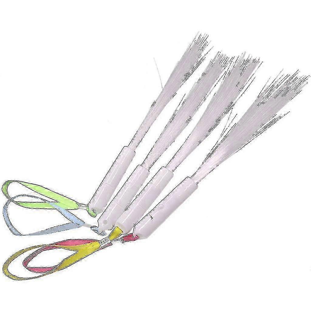 Set of 5 LED Light Up Fiber Optic Wands with 3 Light Modes