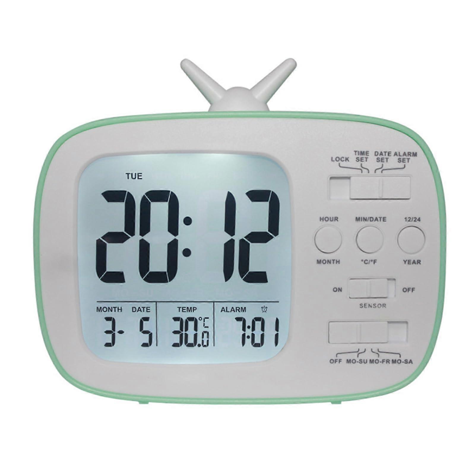 Digital Alarm Clock Projector for Kids, Bedside Clock with LED Display, Dimmable Brightness, Children Sleek Design