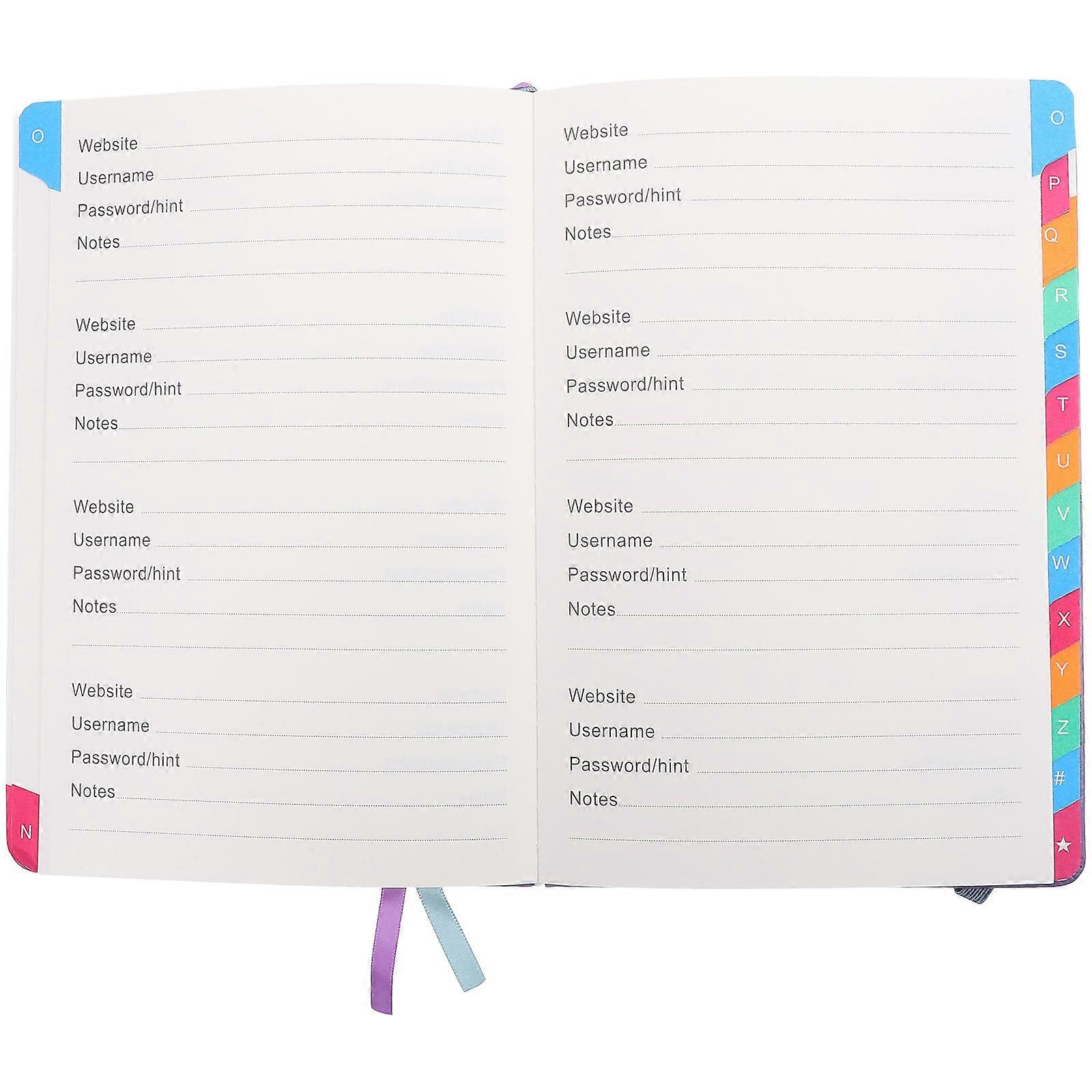 Mini Address Book For Website Information Rectangular Multi A5 Home Use 1Pcs