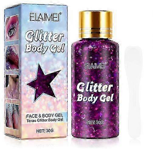 ボディグリッタージェル、グリッターホログラフィックチャンキージェル、グリッターリキッドアイシャドウメイクアップ、マーメイドスパンコールB