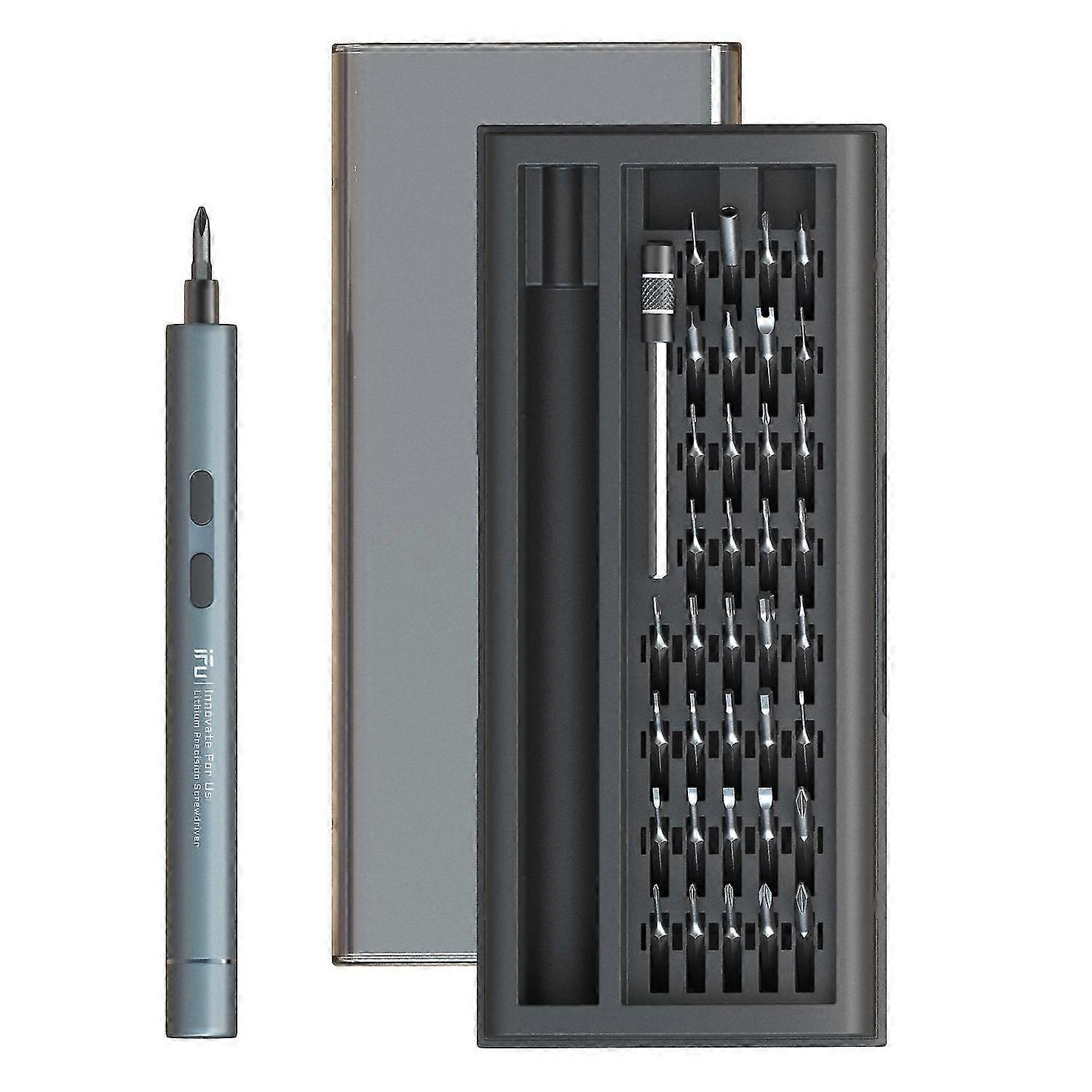 iFu D2Plus Lithium Electric Screwdriver Kit Mini Portable Power/Manual Screw Driver Bit Repairing Tools Set for Electronics/Cellphone/Notebook/Watch