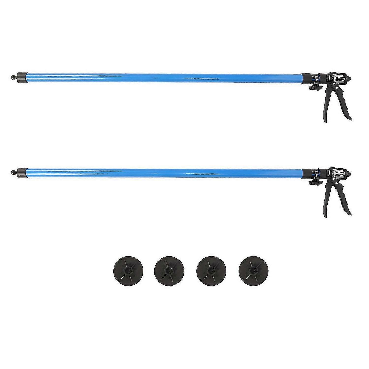 2 Sets Cabinet Installing Jack Support Pole 115290cm Telescopic Third Hand Support System Universal Base 40kg Load Blue