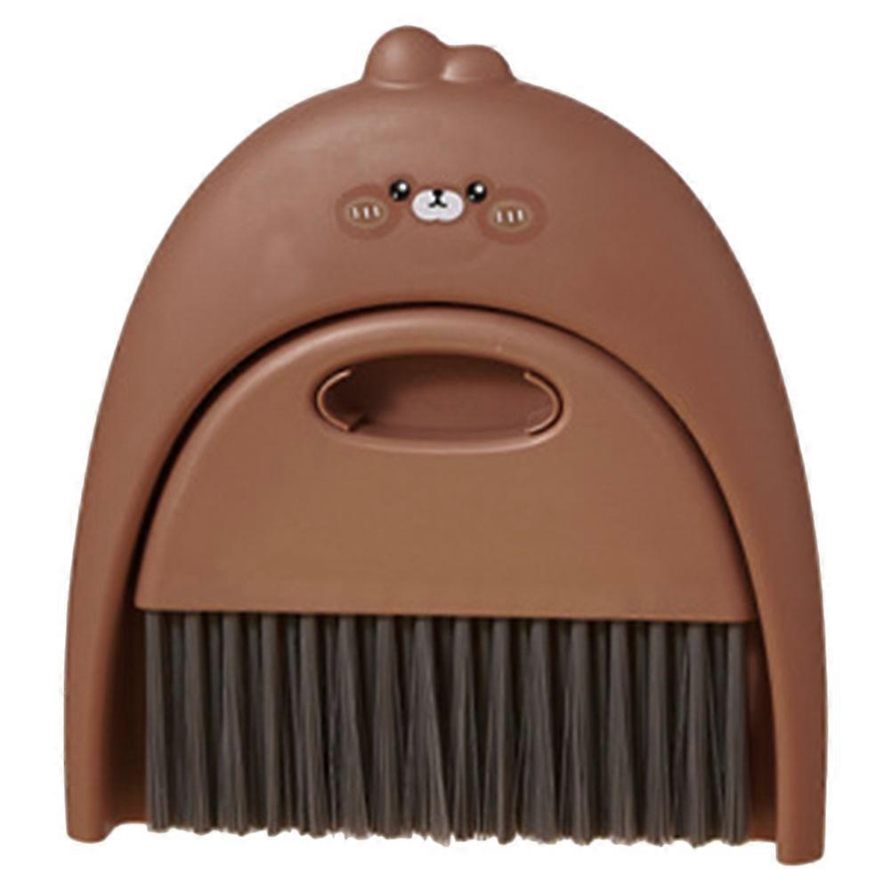 Small Hand Broom And Dustpan Mini Shape Desktop Style Children's Cleaning Tools Light Brown 17.00X16.00X3.00CM Cleaning 1 Set