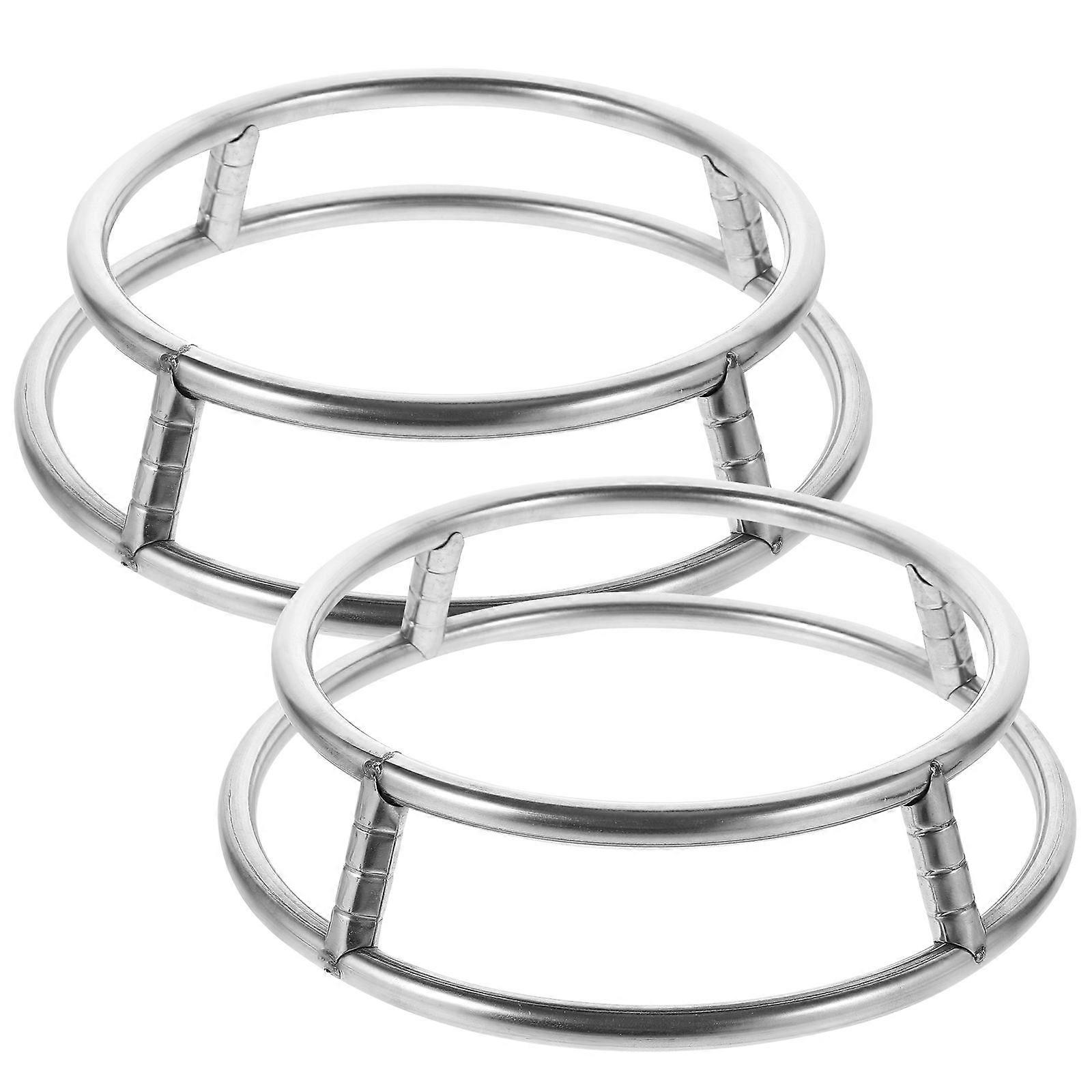 2PCS Round Pot Rack Stainless Steel Heat Insulation Holder Accessory