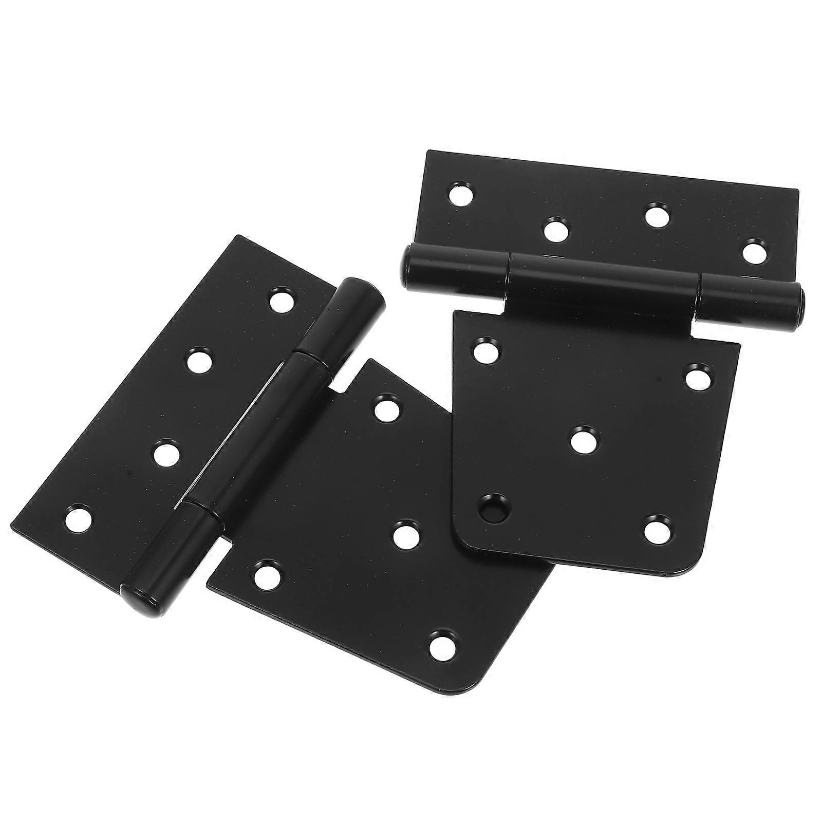 Heavy Duty Black Spring Gate Hinges for Wood Fences, Barn Doors, and Patios – Sturdy Design with Screws for Easy Installation