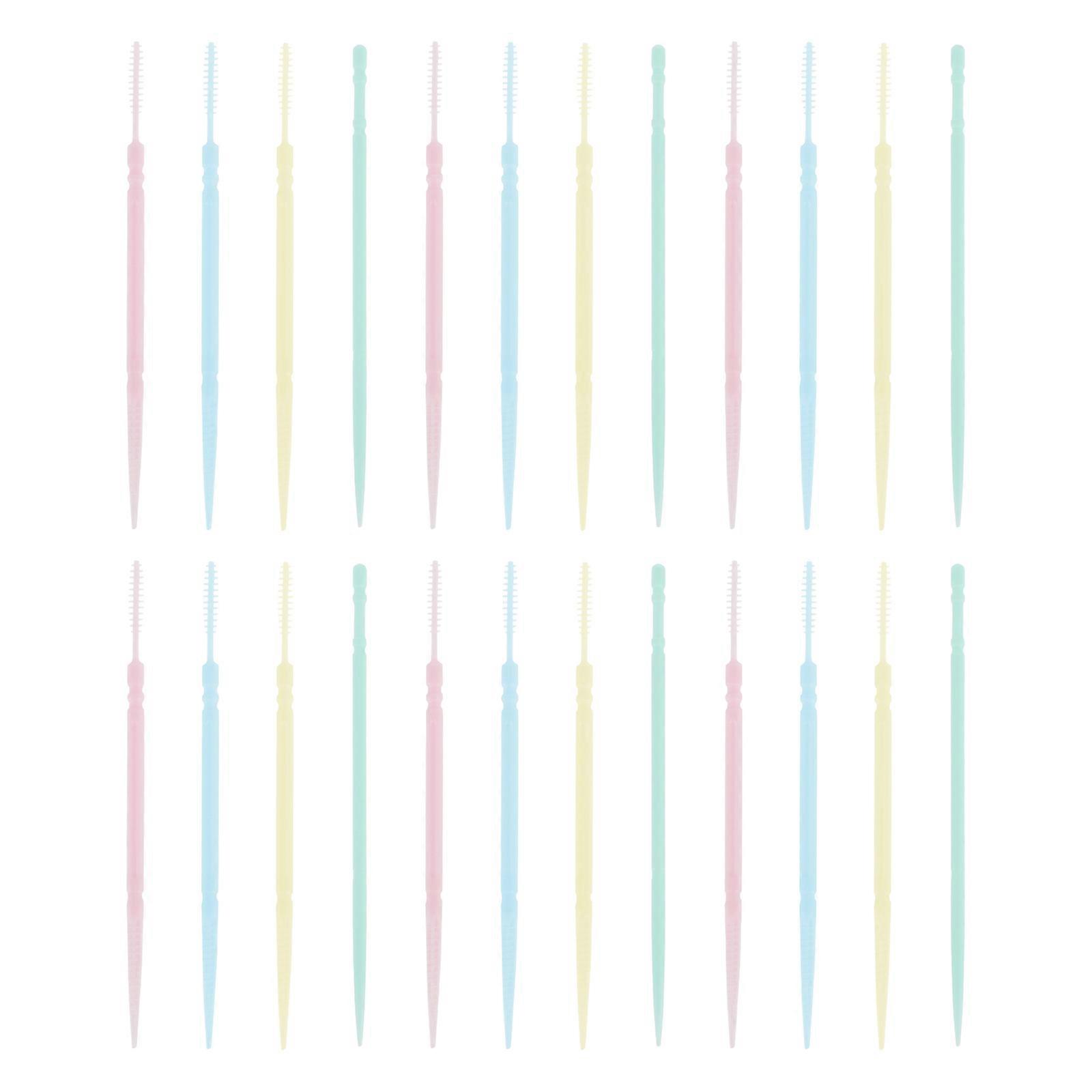 Tooth Pick Holders Dual-Use Interdental Toothpicks Brush Picks with Case for Daily Use Teeth Cleaning Compact 40Pack