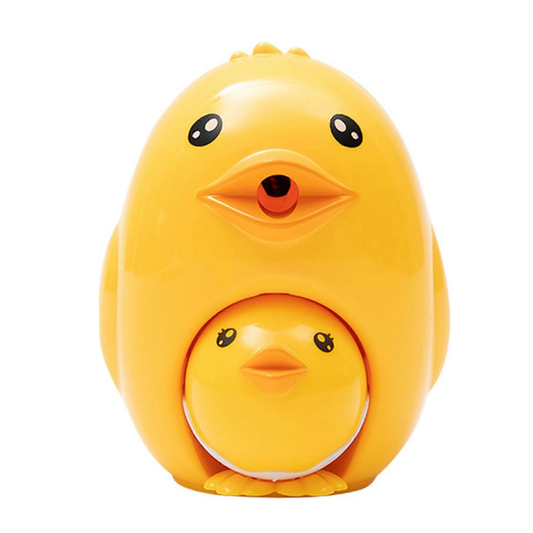 Pencil Sharpener with Handle, Cute Hen Mommy & Baby Design, Manual Pencil Sharpener with Container for Kids, School, Office