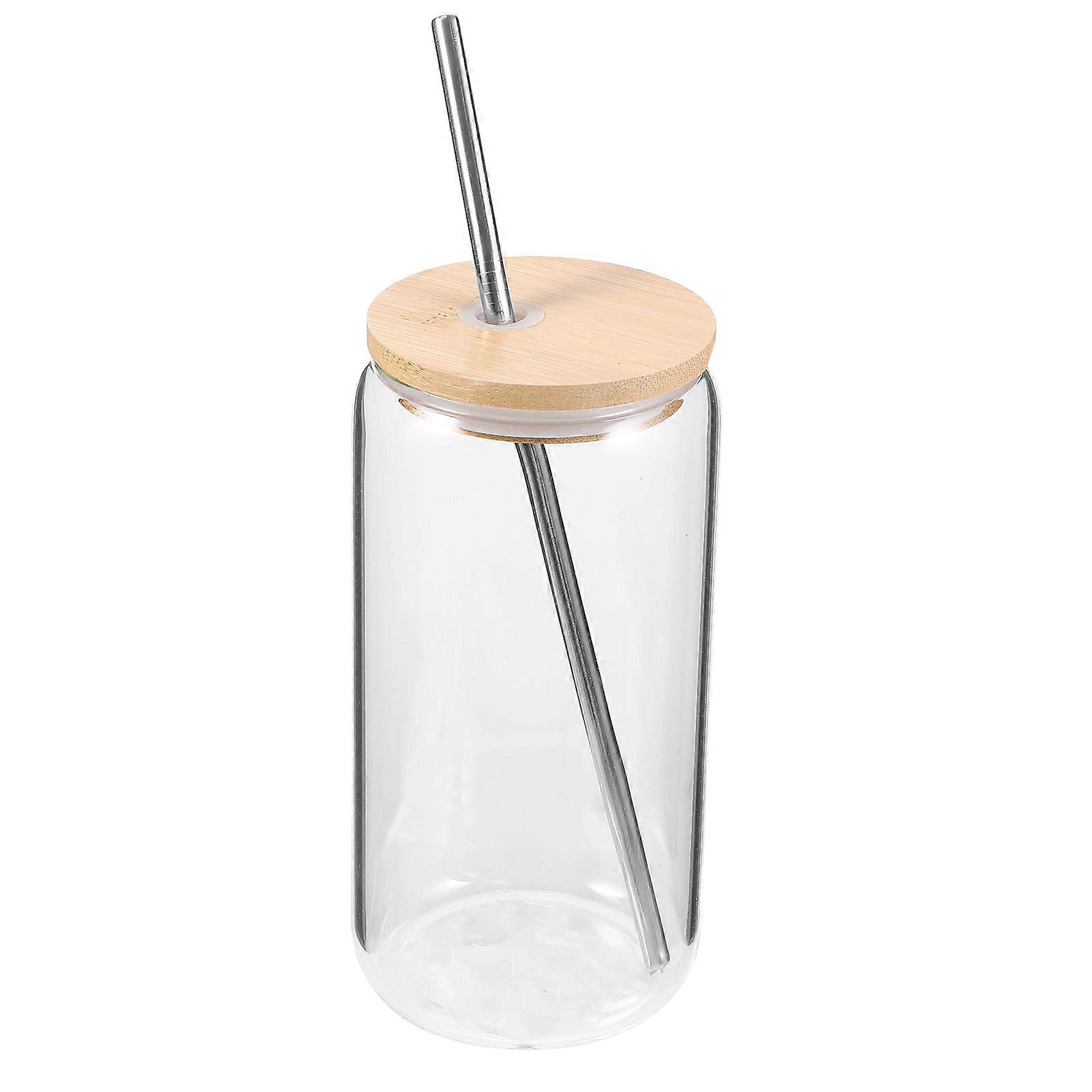 Cups With Straw Set Drinking Glass Lid Stainless Steel For 8.6X3X3in 1Set