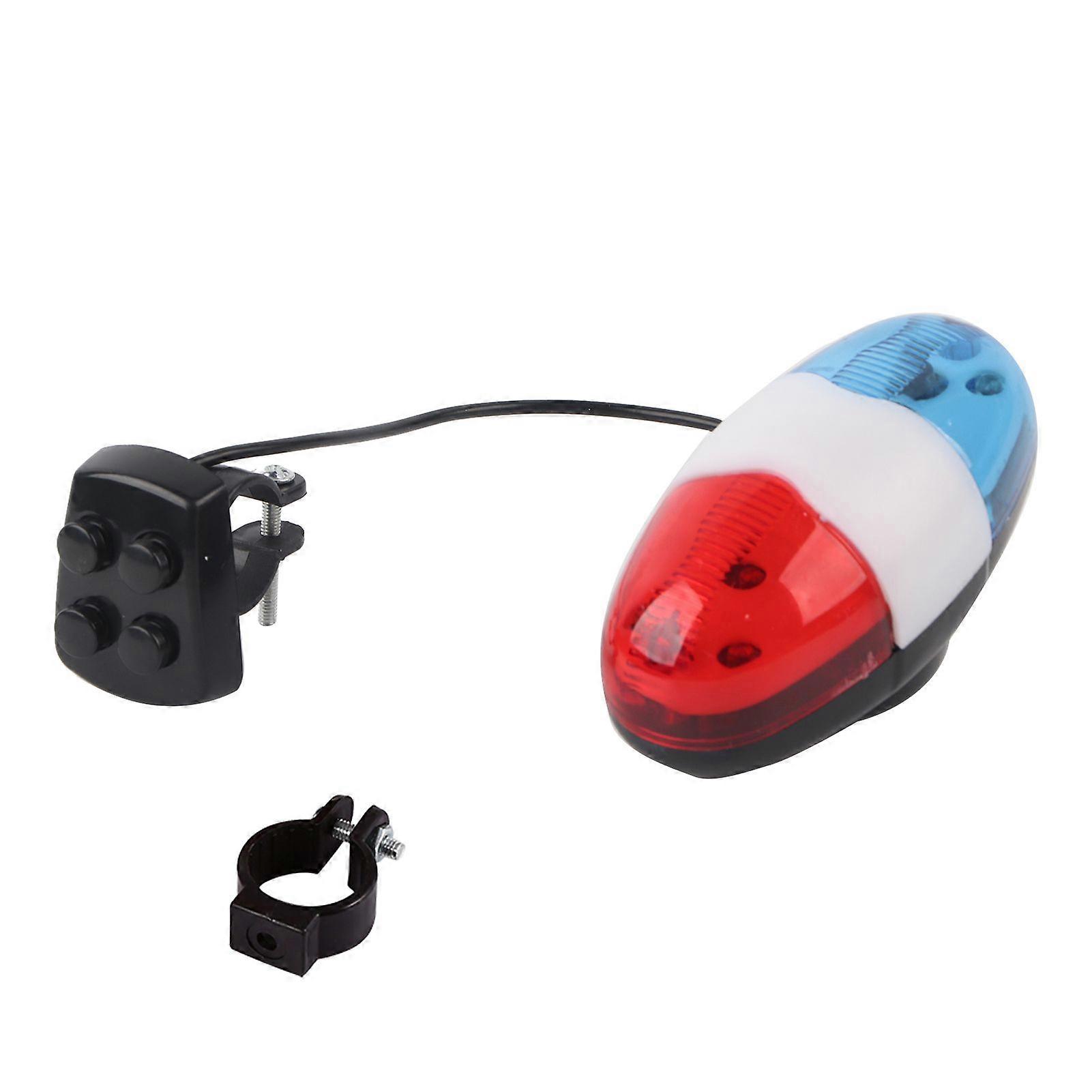 Practical Safety 6 LED Bicycle Front Light 4 Buttons Warning Electric Bell Accessory For BikeYMQX)