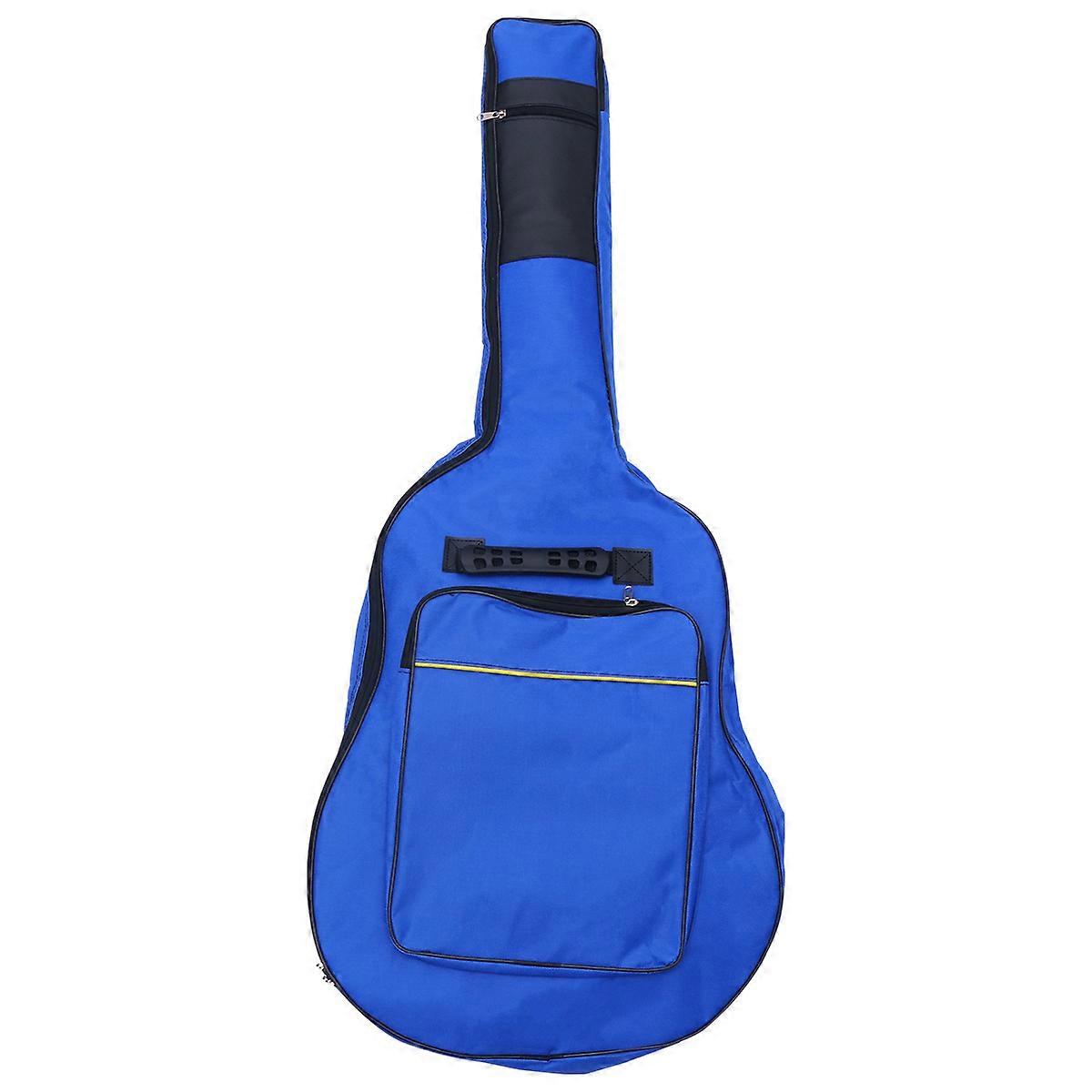 Oxford Cloth Acoustic Guitar Bag with Double Adjustable Shoulder Straps, Breathable Back Padding, Front Storage Pocket for Folk and Electric Guitars