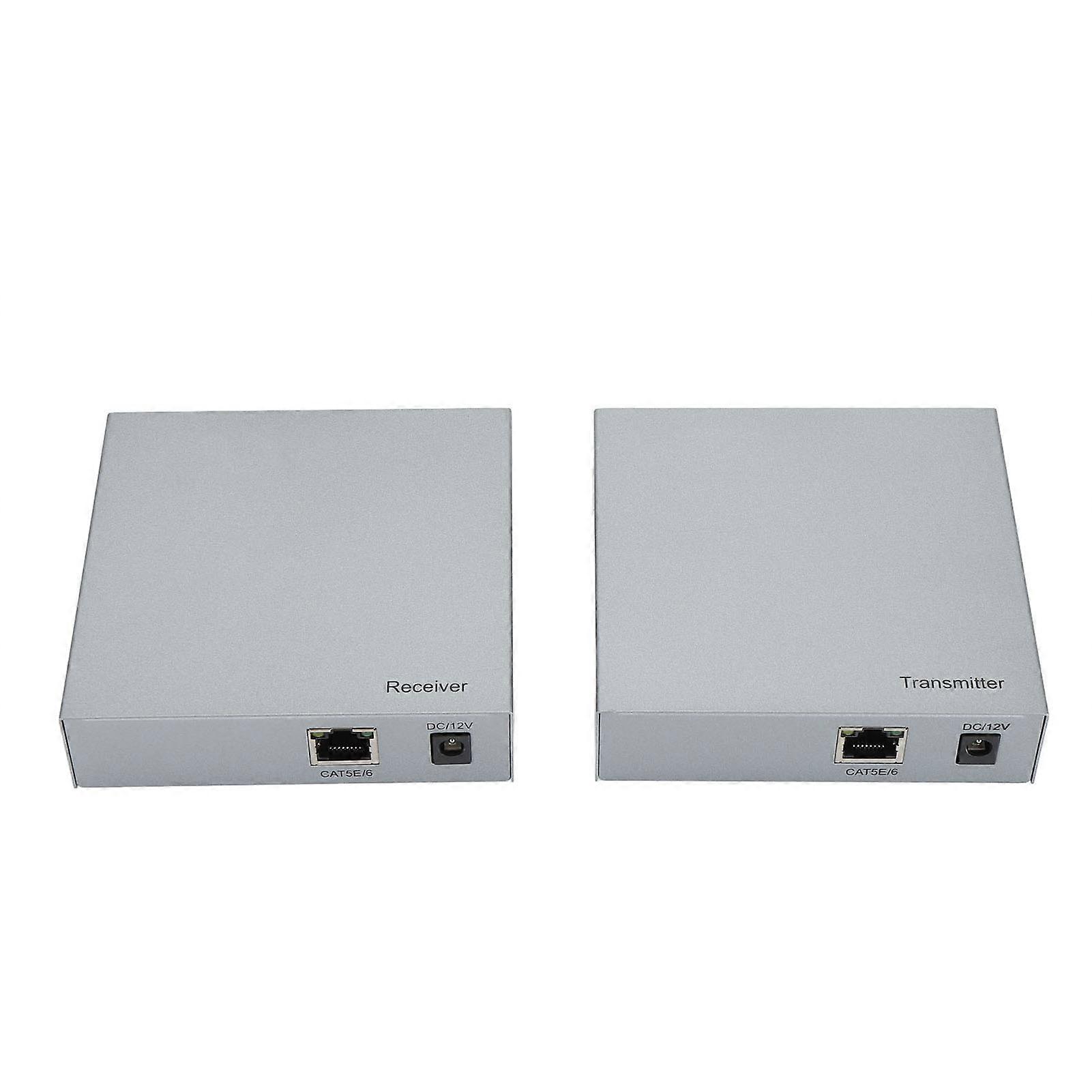 4K HDMI RJ45 Extender 394ft Over CAT5e/6 with POC, Loop Out, 30Hz KVM, EU Plug