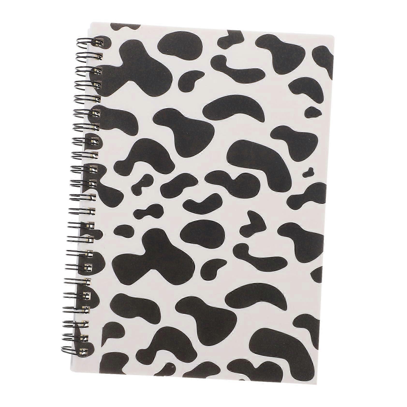 Cute Cow Print College Spiral Notebook for Students, School, Office, Home - A5 Size, Durable Cover, Women's Notebook