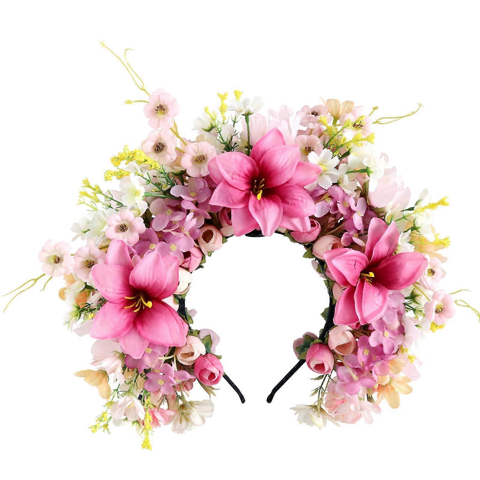 Elegant handmade lily hairpin, durable fabric material, floral pattern, hair accessory for weddings and parties.