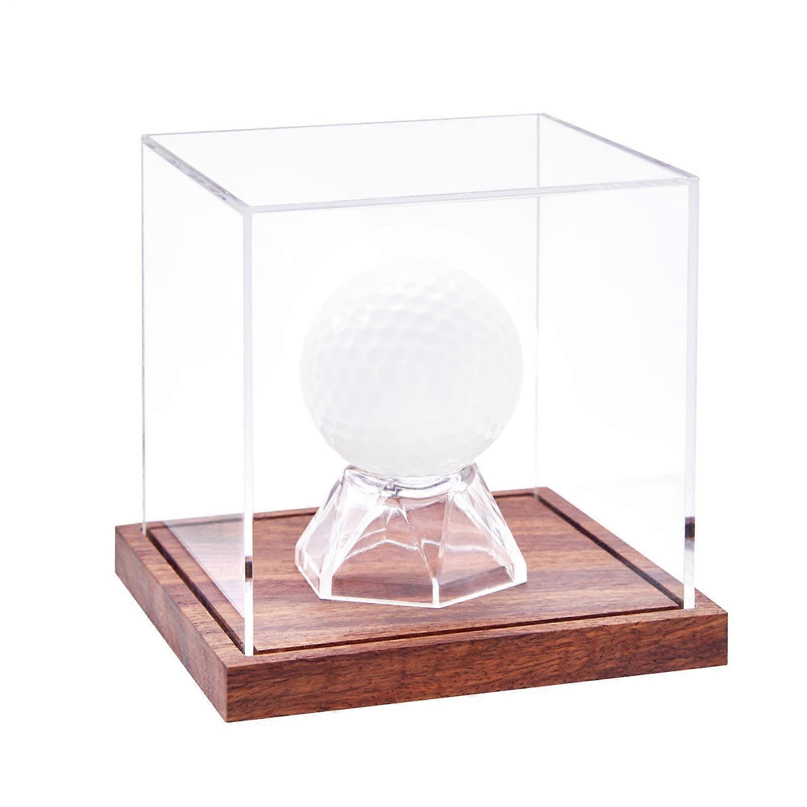 Golf Ball Presentation Case | Transparent Acrylic Stand for 12 Golf Balls | Dustproof Trophy Storage Case