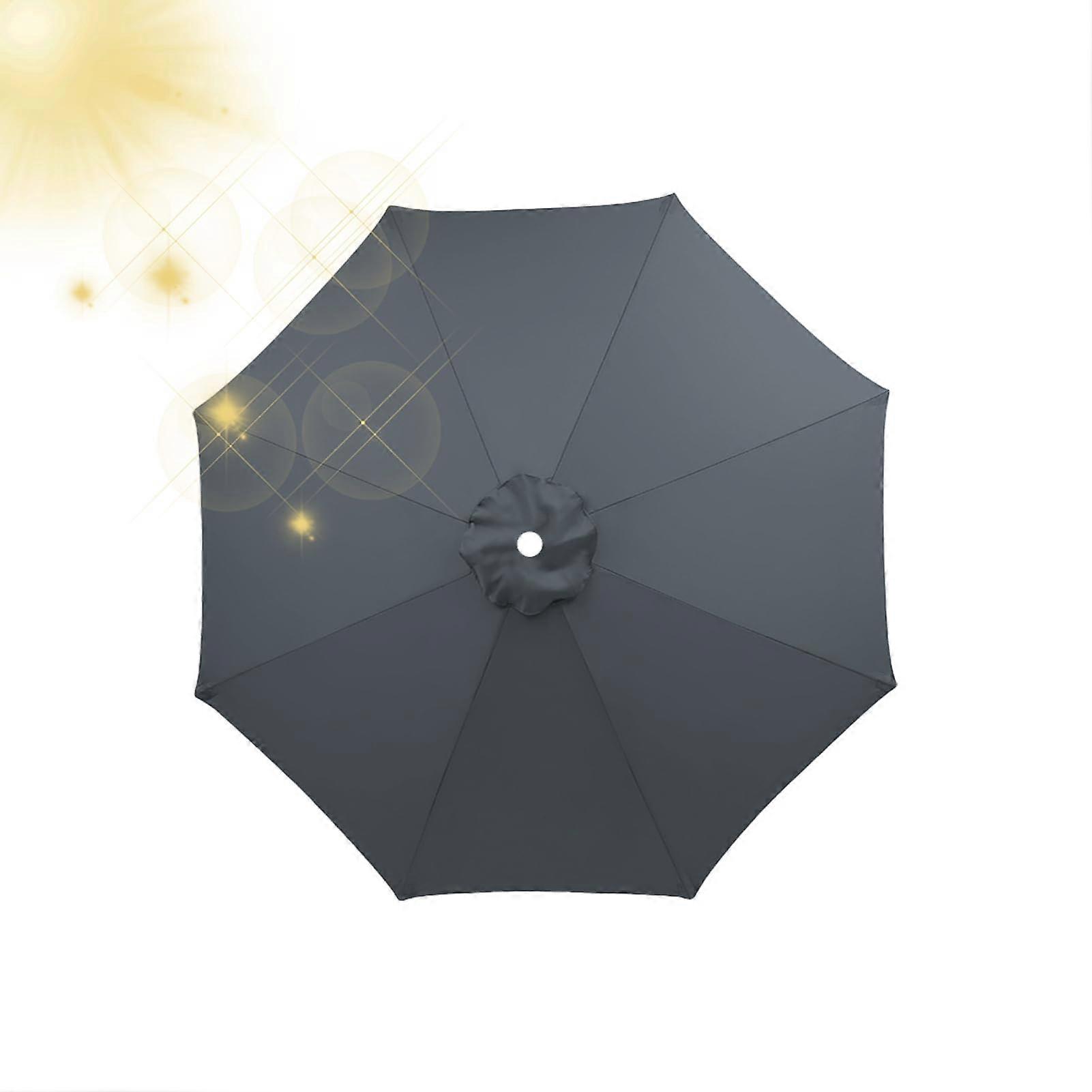 Umbrella Replacement Canopy, UV 50 Plus Protection,, Fits Most Frames, Gray 2m/8 Ribs