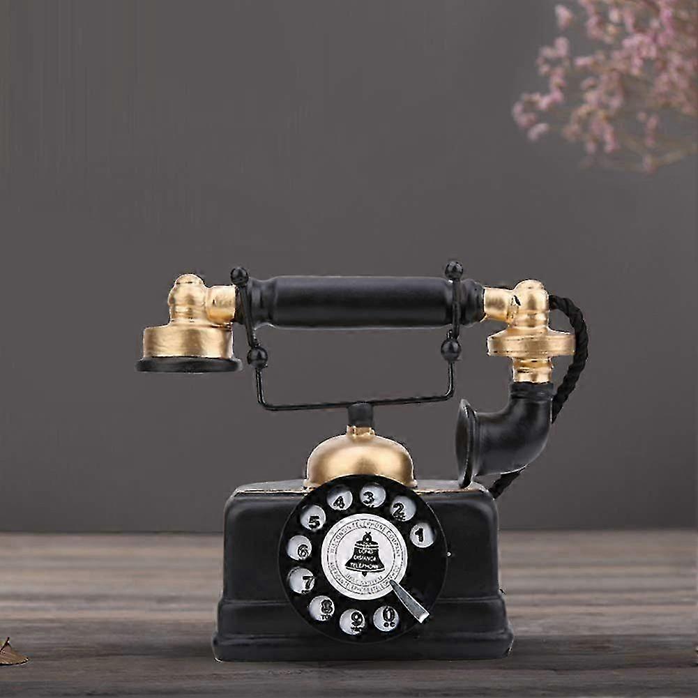 Decorative object retro telephone model desk ornament vintage antique telephone, resin