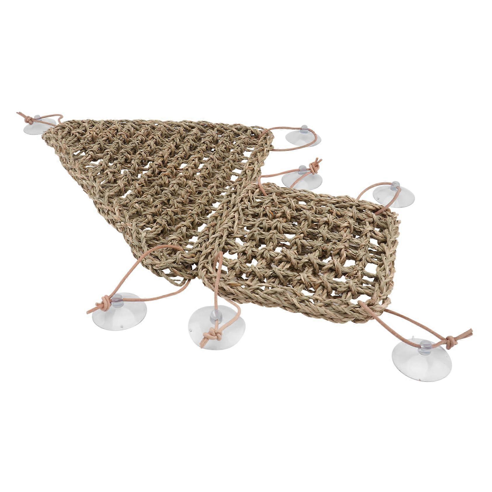 Lizards Hammock Toy Set for Reptile Terrarium and Small Animals Algae Bedding Mat Hamster Hammock Rabbit Algae Cushion