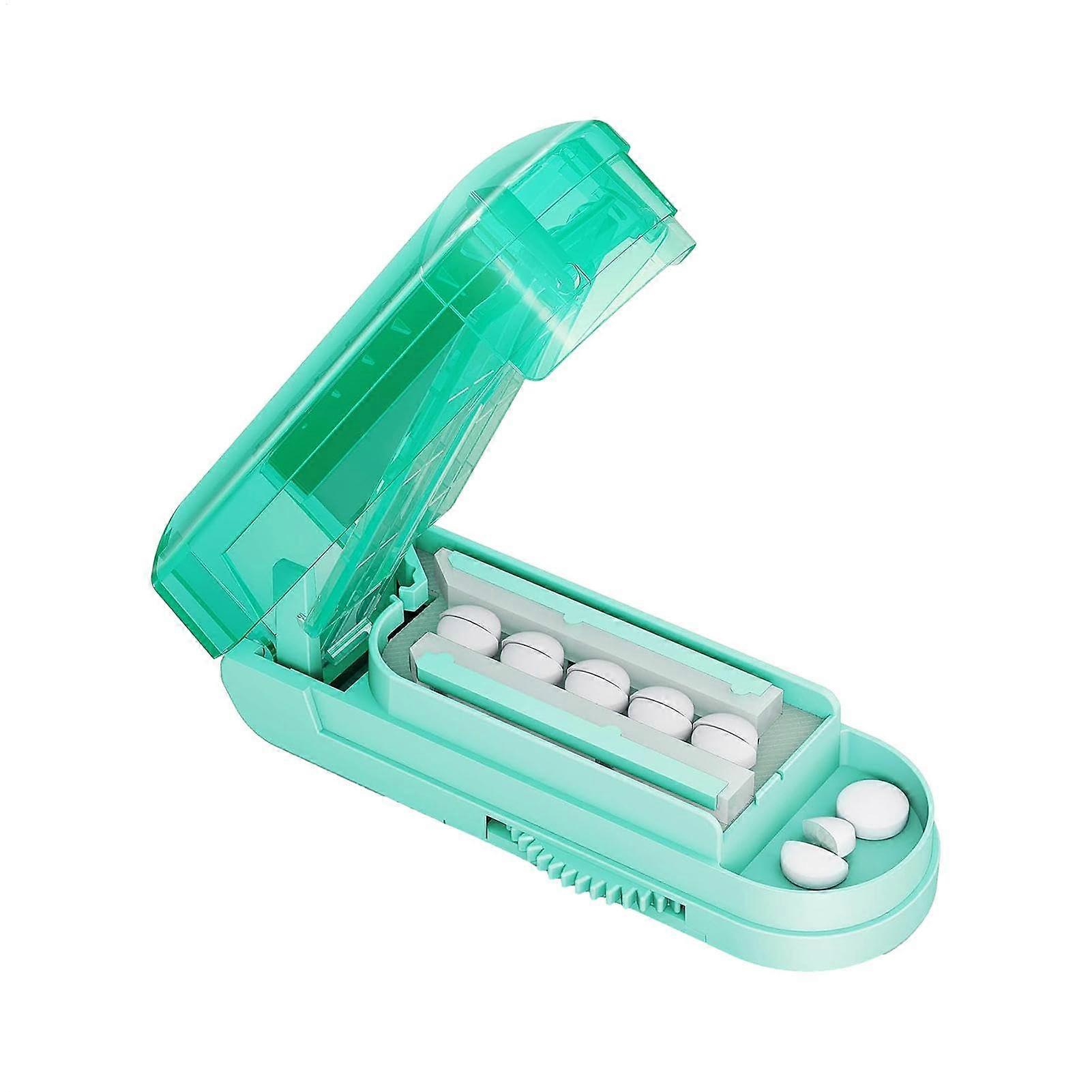 Pillenschneider, Präziser Tablettenschneider Mit Mehreren Pillentrennern, Grün, Für Alle Tabletten Arten Und Größen