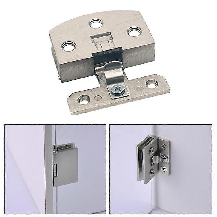 Open Hole Free Brushed Surface Glass Hinge, Size: S, 3-7mm