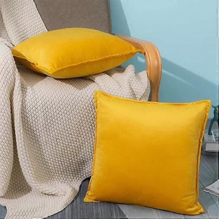 Kuddfodral, 2 örngott Soffkuddfodral 50X50Cm (gul)