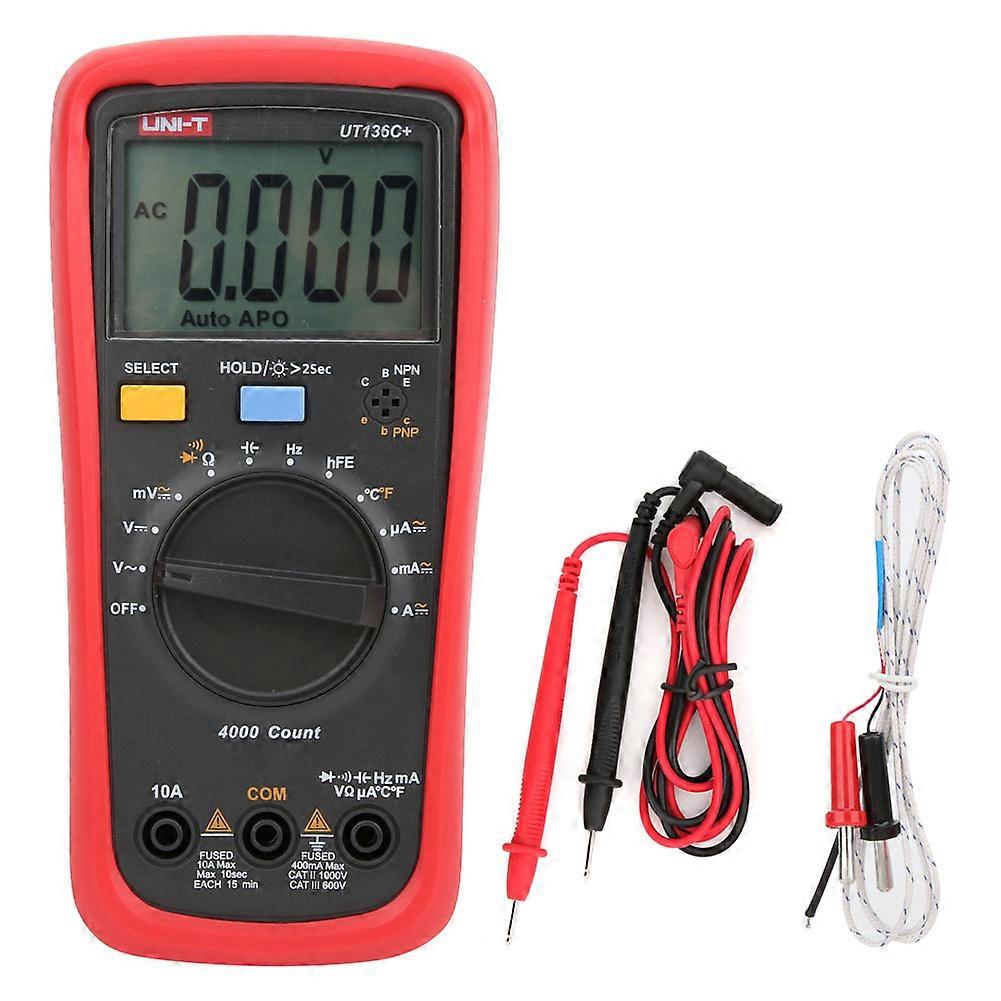 UNI T UT136c Digital Multimeter Auto Range AC DC Voltage Current Temperature Tester