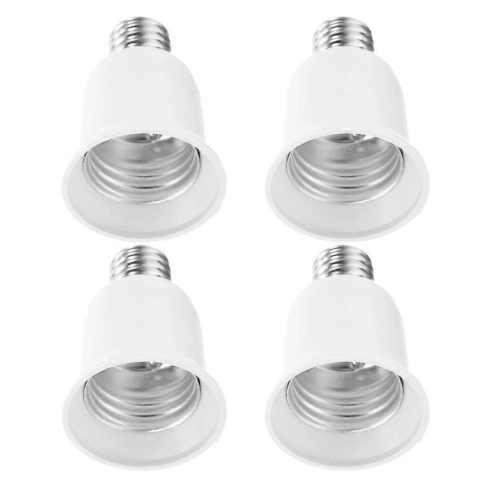 4pcs Lamp Holder Adapter Converts E17 Cap to E26 E27 Base Practical Light Bulb Base Adapters