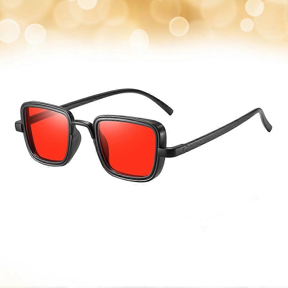 1 Pair Fashionable Sunglasses for Summer Outdoor Use Creative Beach Shades Eyeglasses Clothes Decoration for Men Boys Red