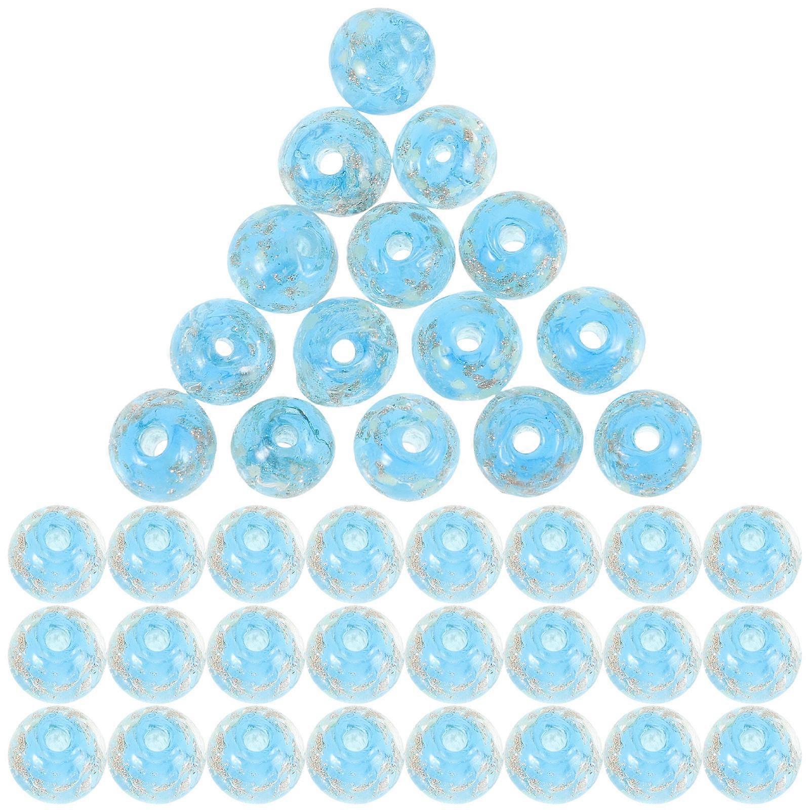 Diy Crafts Loose Beads For Bracelet Design Gift Giving Craft Enthusiasts 0.8x0.8cm Sky-Blue Glass 100Pcs