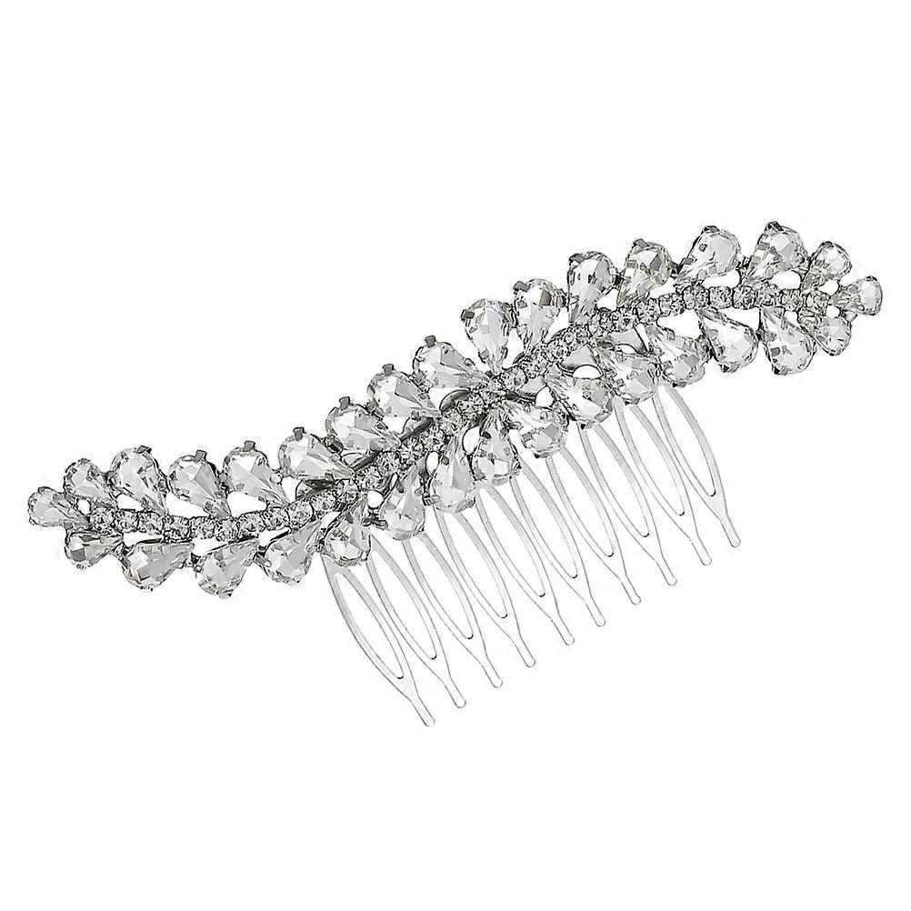 Elegant Drop Shaped Hair Prop with Creative Headdress for Adornment in Silver Alloy 1 Pc