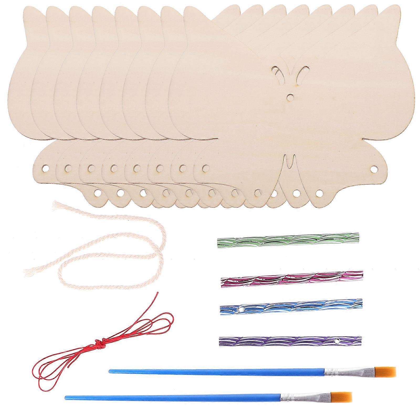 Butterfly Wind Chime Craft Kit – Wooden Ornaments for Outdoor Decor – Enhances Creativity and Coordination Skills