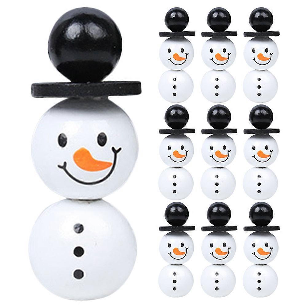 Craft Projects Snowman Shaped Beads Black Color Large Hole Beads Safe and Reliable 1Set