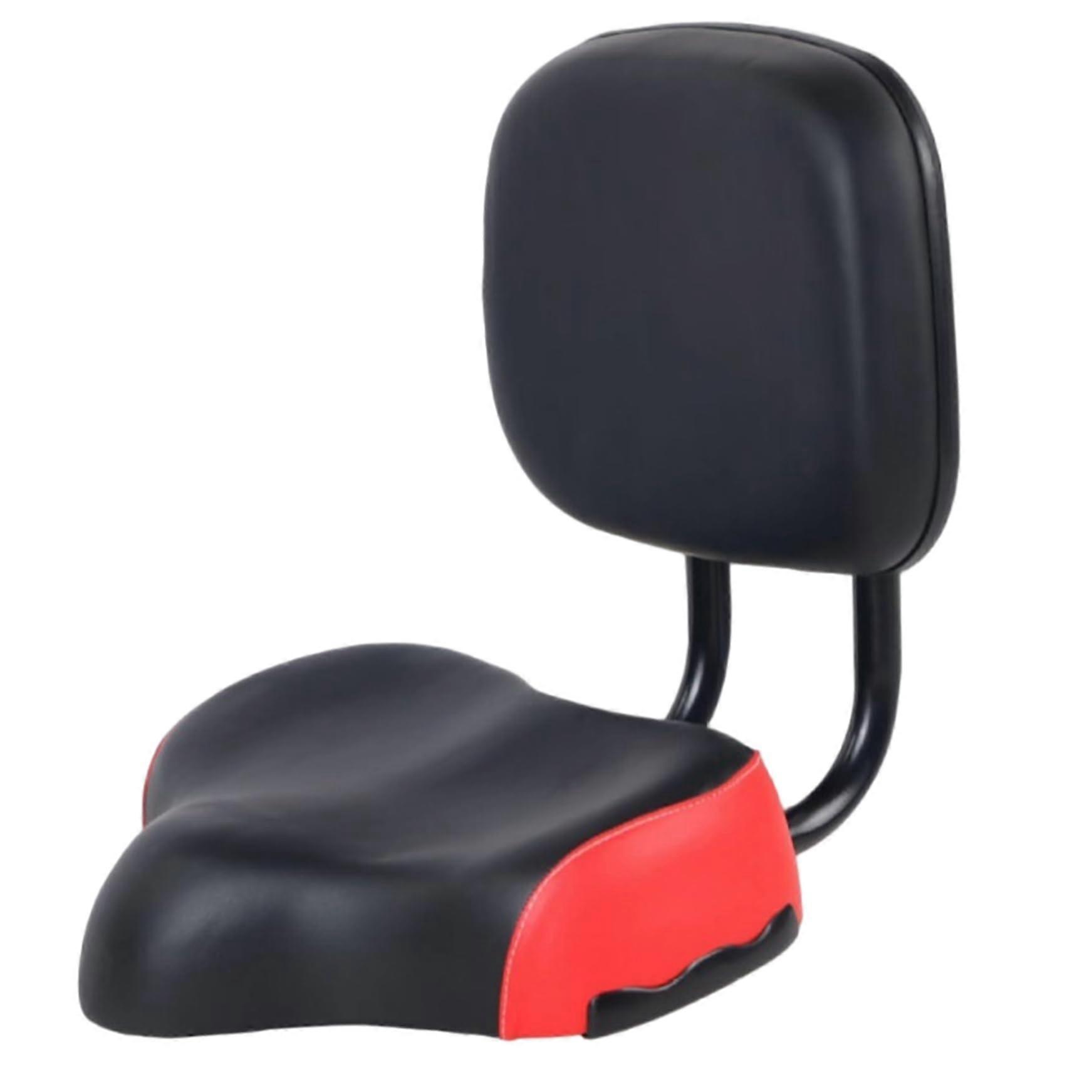 Oversized bicycle seat with backrest
