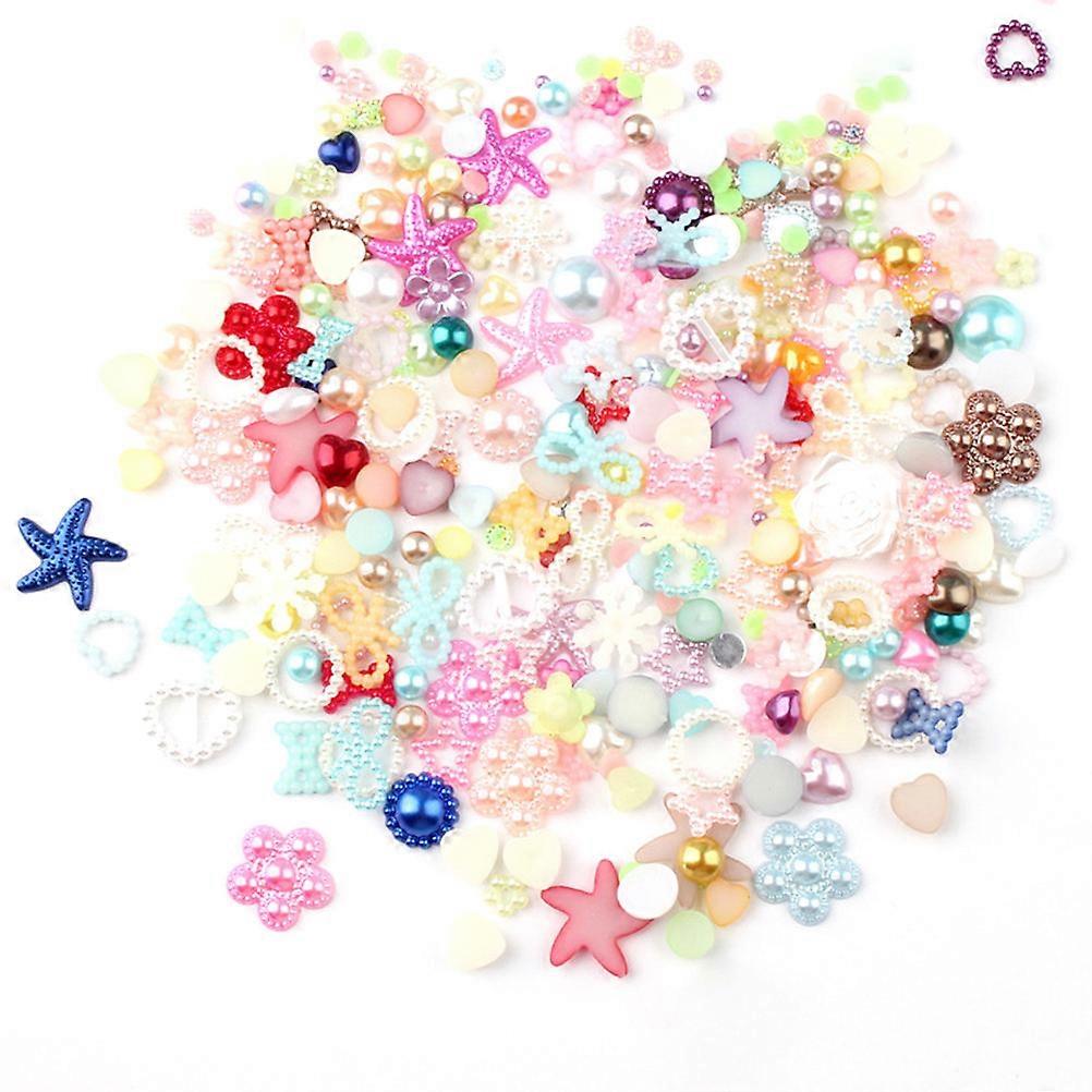 Phone Case Decor Kit Imitation Pearls Multi-Style Mixed For Cellphone Accessories Craft Supplies Various Shaped Pearl 40g Bag Diy Jewelry Supplies