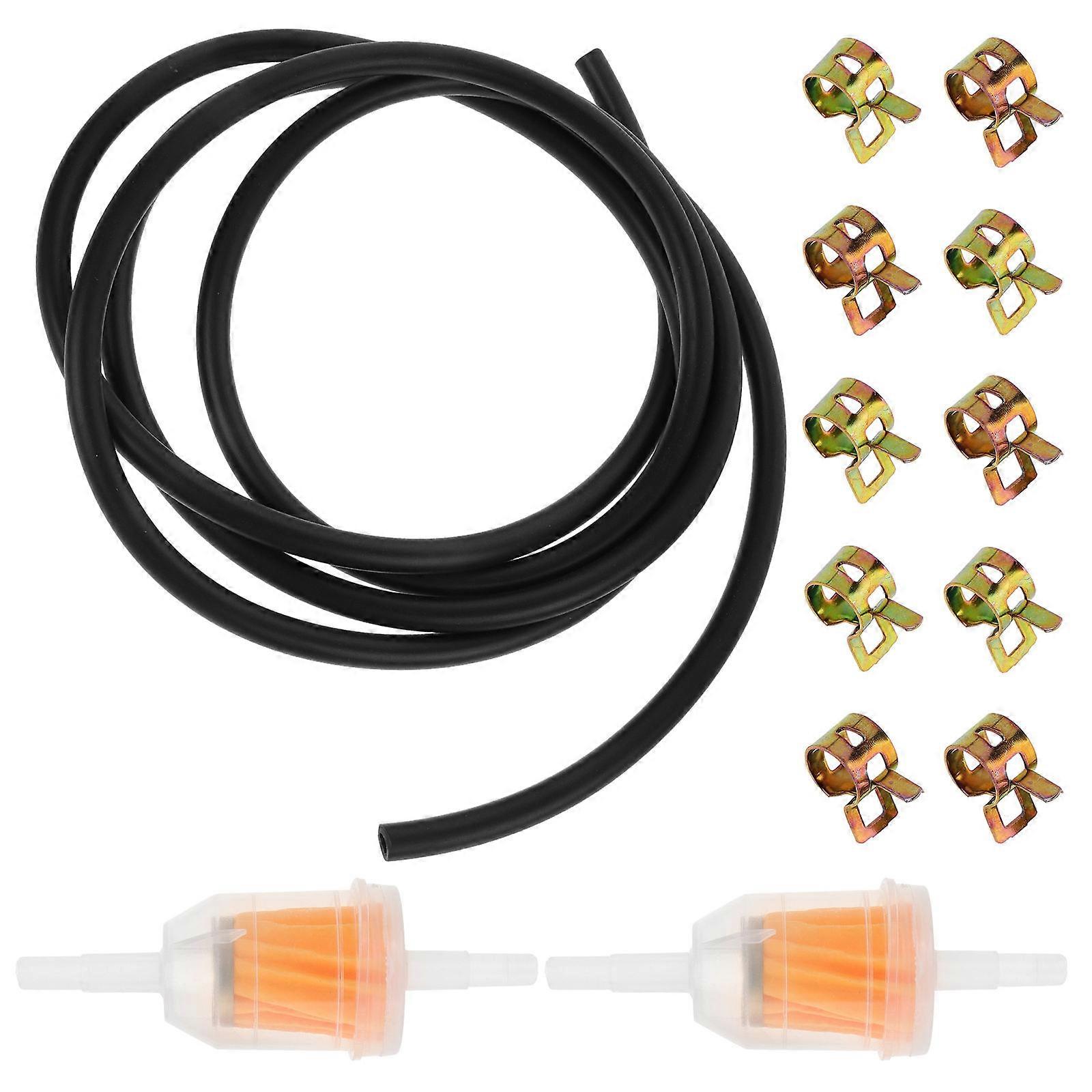 Inline Fuel Filter Universal Fuel Line Kit For Motorcycle Maintenance Vehicle Repair Rubber 10.00X3.50X3.50cm Filtering 1Set